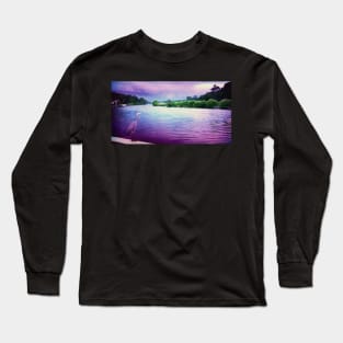 Heron at Dusk Long Sleeve T-Shirt